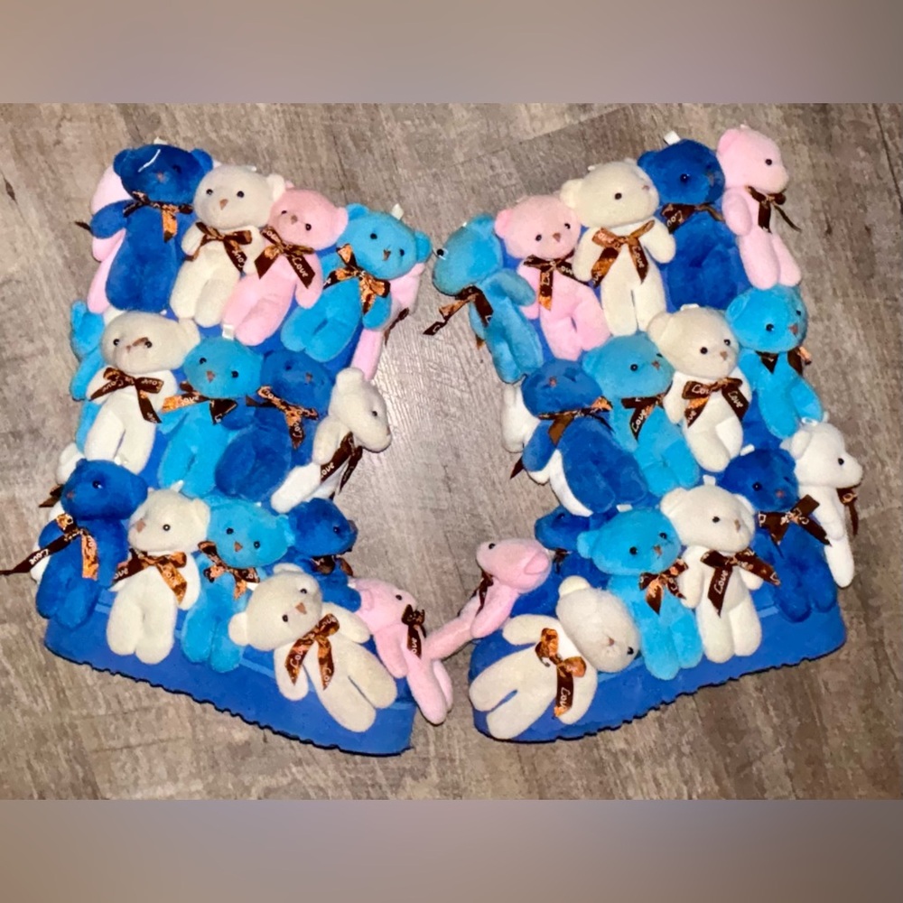 AZALEA WANG HONEY PIE TEDDY BEAR FLAT BOOT IN MULTI Size 8